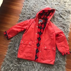 Vintage Red Raincoat